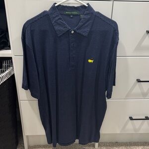 johnnie-O Men's Navy Striped Polo Shirt